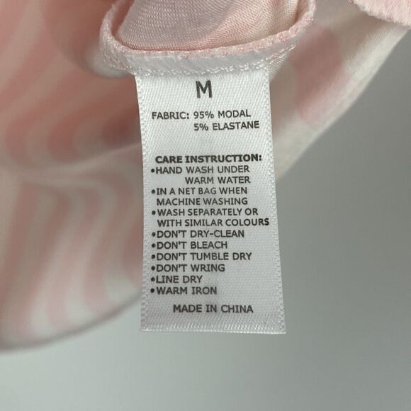 Stripe & Stare Pj Top Women’s Size Medium New With Tag Pink Striped Short Sleeve - Picture 5 of 9